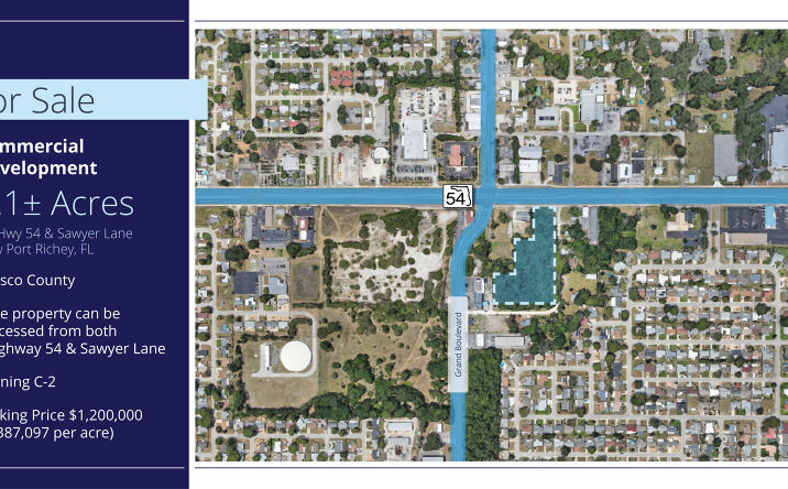 Pictures of Land property located at U.S. Highway 54 & Sawyer Lane, Elfers, FL 34652 for sales - image #1