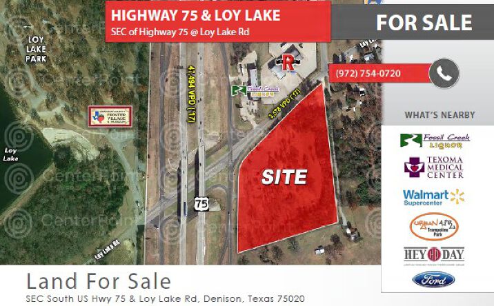 Pictures of Land property located at SEC of Highway 75 @ Loy Lake, Sherman, TX 75092 for sales - image #1