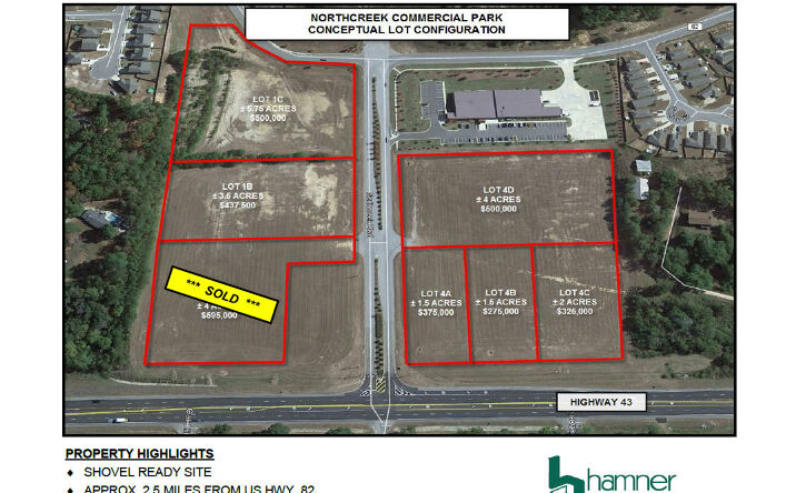 Pictures of Land property located at Northcreek Blvd and Highway 43 North, Northport, AL 35473 for sales - image #1