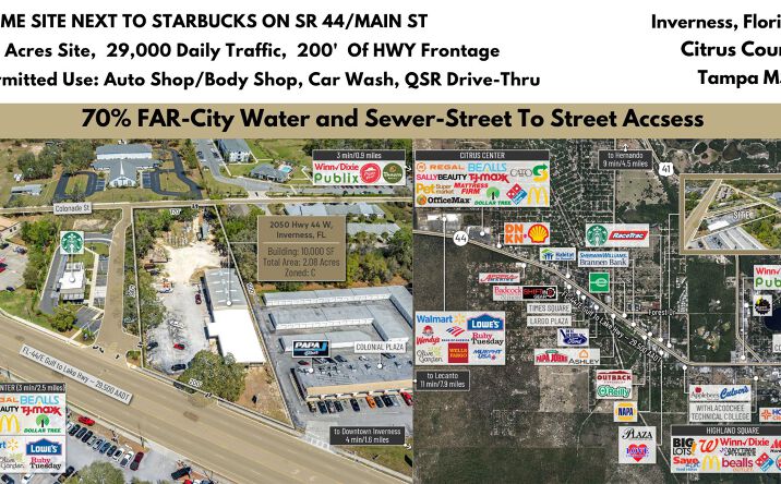 Pictures of Retail property located at 2050 Hwy 44 W, Inverness, FL 34453 for sales - image #1