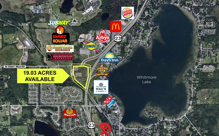 Pictures of Land property located at 435 W 8 Mile, Whitmore Lake, MI 48189 for sales - image #1