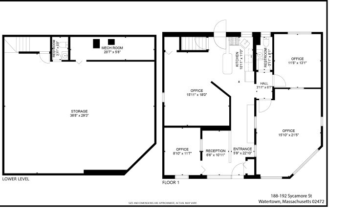 Pictures of Office property located at 188-192 Sycamore St, Watertown, MA 02472 for comps - image #1