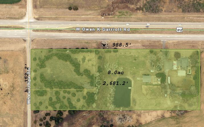 Pictures of Land property located at Highway 412 / W. Owen K. Garriott Frontage, Enid, OK 73703 for sales - image #1