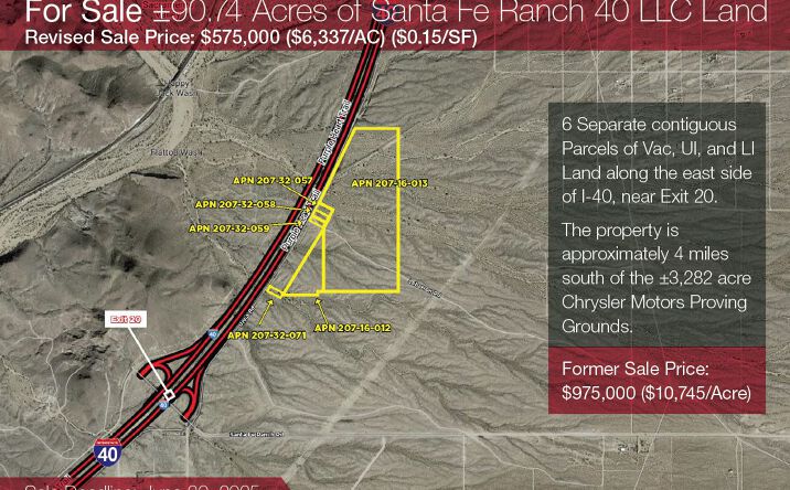 Pictures of Land property located at 90.74 Acres Santa Fe Ranch Road, Yucca, AZ 86438 for sales - image #1