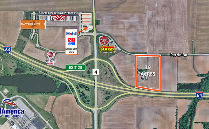 Pictures of Land property located at Perrin Rd at IL-4 and I-64, Mascoutah, IL 62258 for sales - image #1