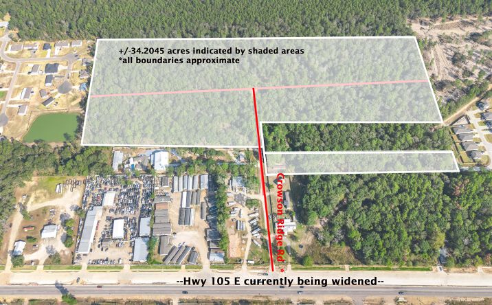 Pictures of Land property located at Hwy 105 E/Crowson Ridge Road, Conroe, TX 77306 for sales - image #1