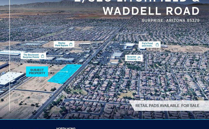 Pictures of Land property located at E/SEC Litchfield & Waddell Road, Surprise, AZ 85379 for sales - image #1