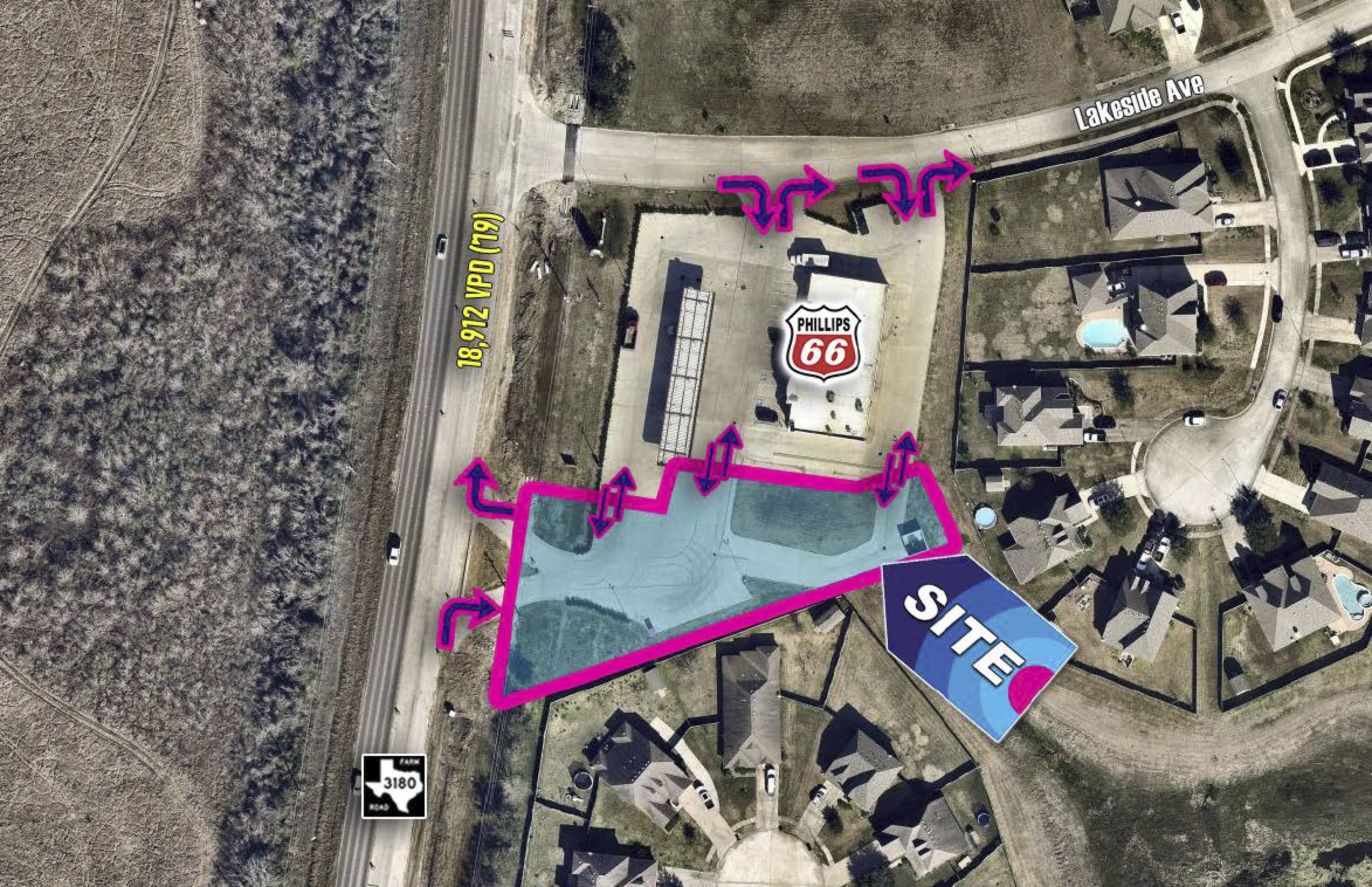 SEQ of FM 3180 & Lakeside Ave