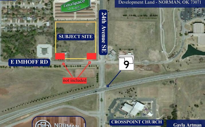 Pictures of Land property located at E. Imhoff and 24th Avenue SE, Norman, OK 73071 for sales - image #1