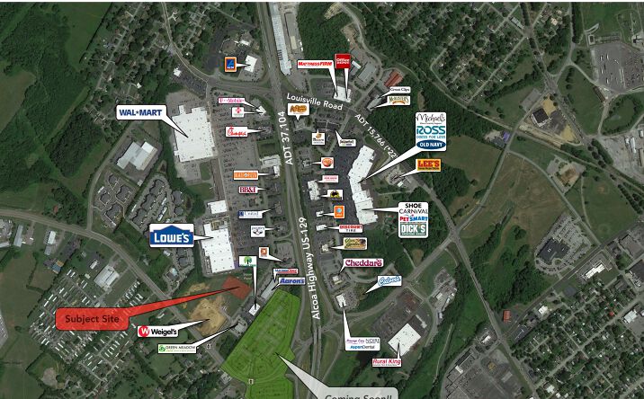 Pictures of Land, Multifamily, Retail property located at Hunters Crossing Drive & Middlesettlements Road, Alcoa, TN 37701 for sales - image #1