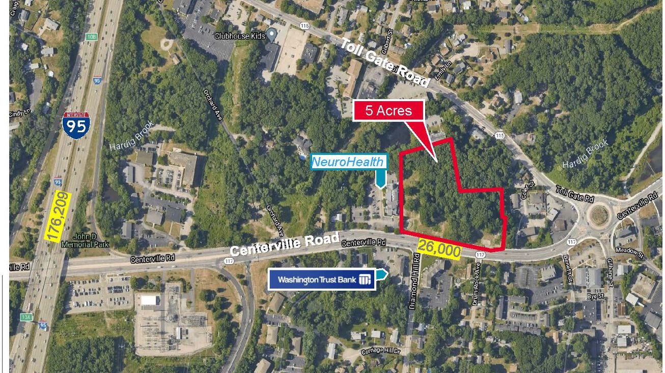 171, 181, 203, 221 & 250 Centerville Road, Warwick, RI 02886 Land for