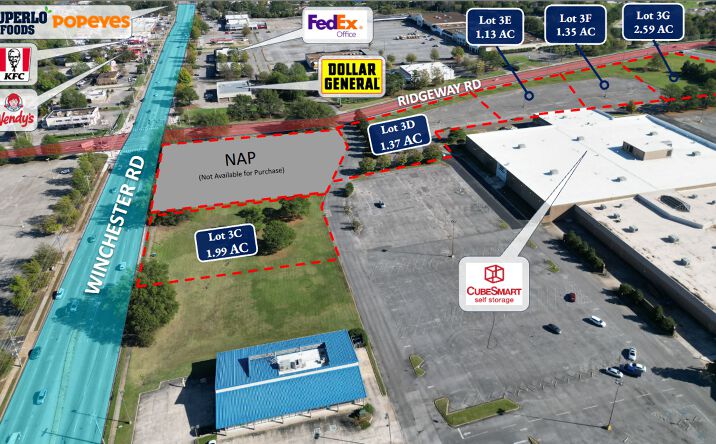Pictures of Industrial, Land property located at 3767 Ridgeway Rd, Memphis, TN 38115 for sales - image #1