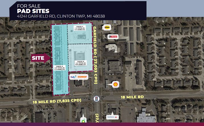 Pictures of Land property located at 41241 Garfield Rd, Clinton Twp, MI 48038 for sales - image #1