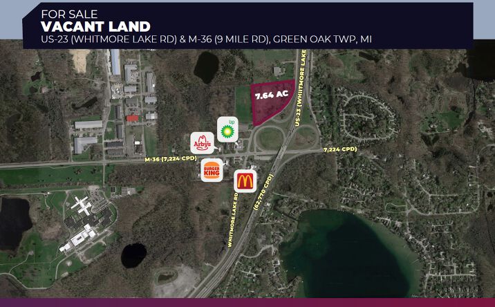 Pictures of Land property located at US-23 (WHITMORE LAKE RD) & M-36 (9 MILE RD), GREEN OAK TWP, MI 48189 for sales - image #1