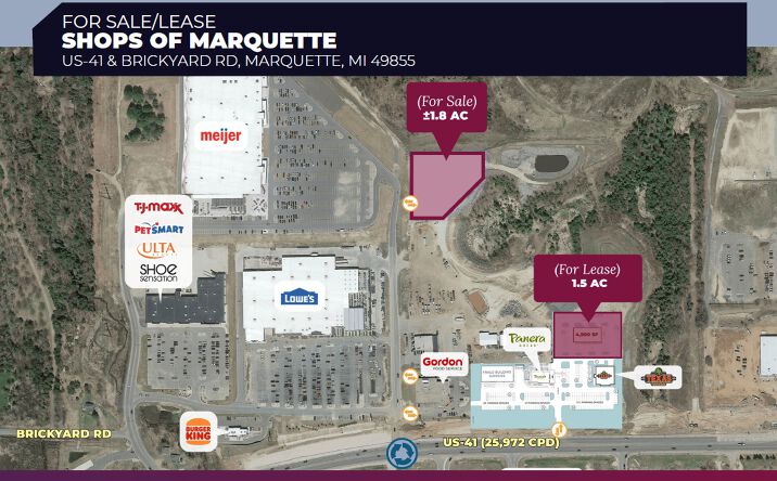 Pictures of Retail, Land property located at US-41 & Brickyard Rd, Marquette, MI 49855 for sales - image #1
