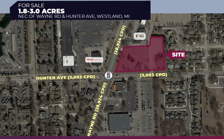 Pictures of Land property located at NEC OF WAYNE RD & HUNTER AVE, Westland, MI 48185 for sales - image #1