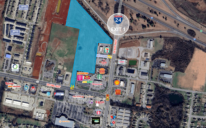 Pictures of Land property located at Trenton Rd & Tiny Town Rd, Clarksville, TN 37072 for sales - image #1