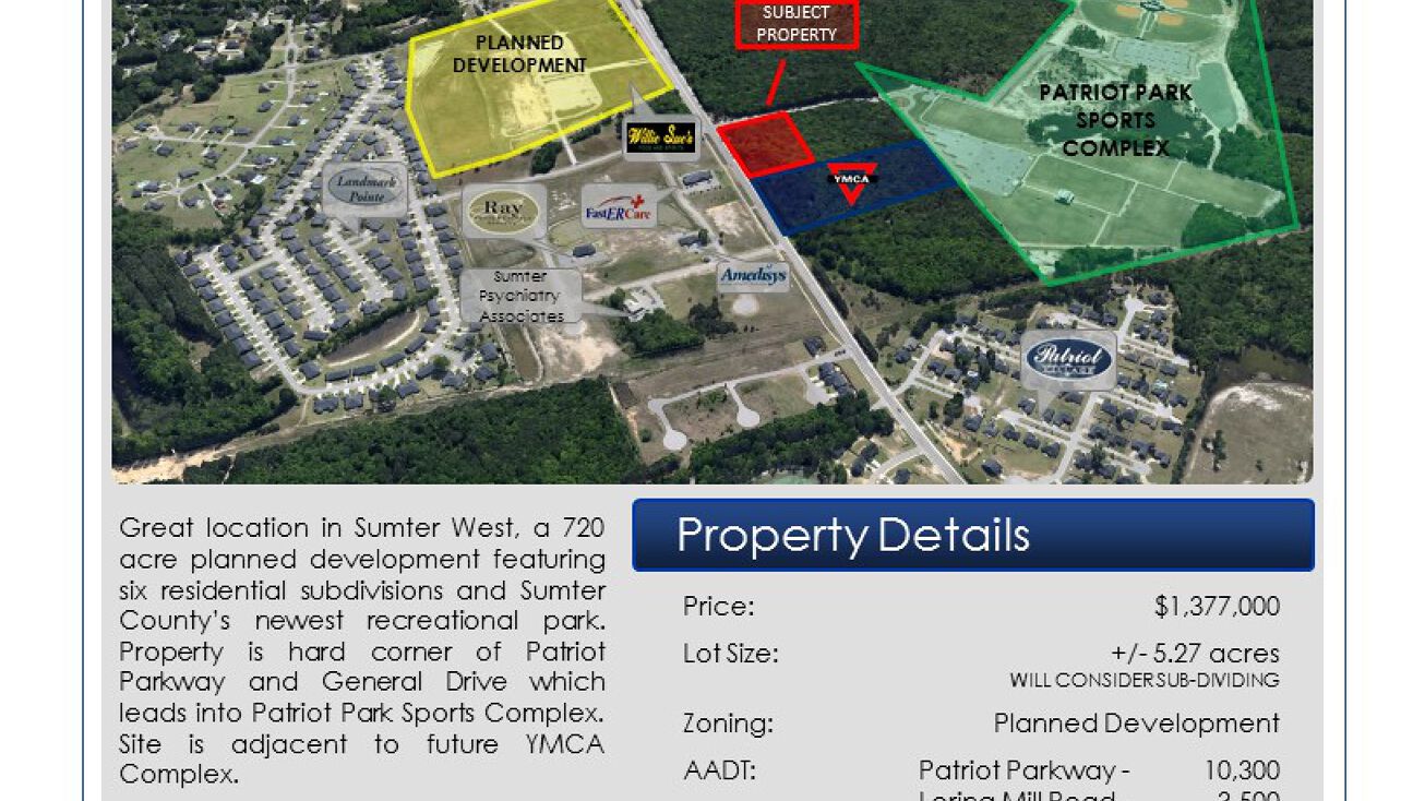 Patriot Pkwy and General Drive, Sumter, SC 29150