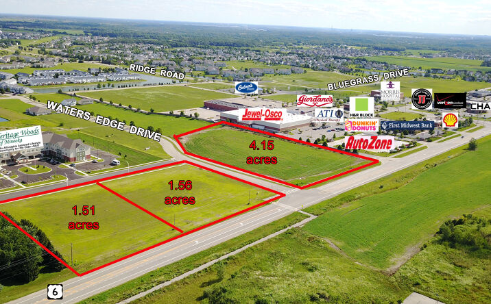 Pictures of Land property located at 0000 NEC Rt 6 & Waters Edge Dr, Minooka, IL 60447 for sales - image #1
