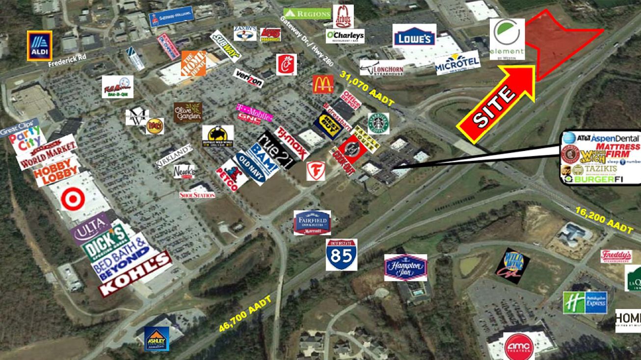 Exit 58 & Highway 280, Opelika, AL 36804 Land for Sale Exit 58
