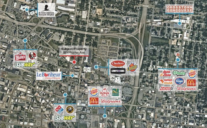 Pictures of Land property located at 784, 794, 806 Poplar Ave, Memphis, TN 38105 for sales - image #1