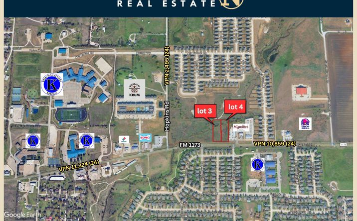 Pictures of Land property located at Lot 3 and 4 FM 1173, Krum, TX 76249 for sales - image #1