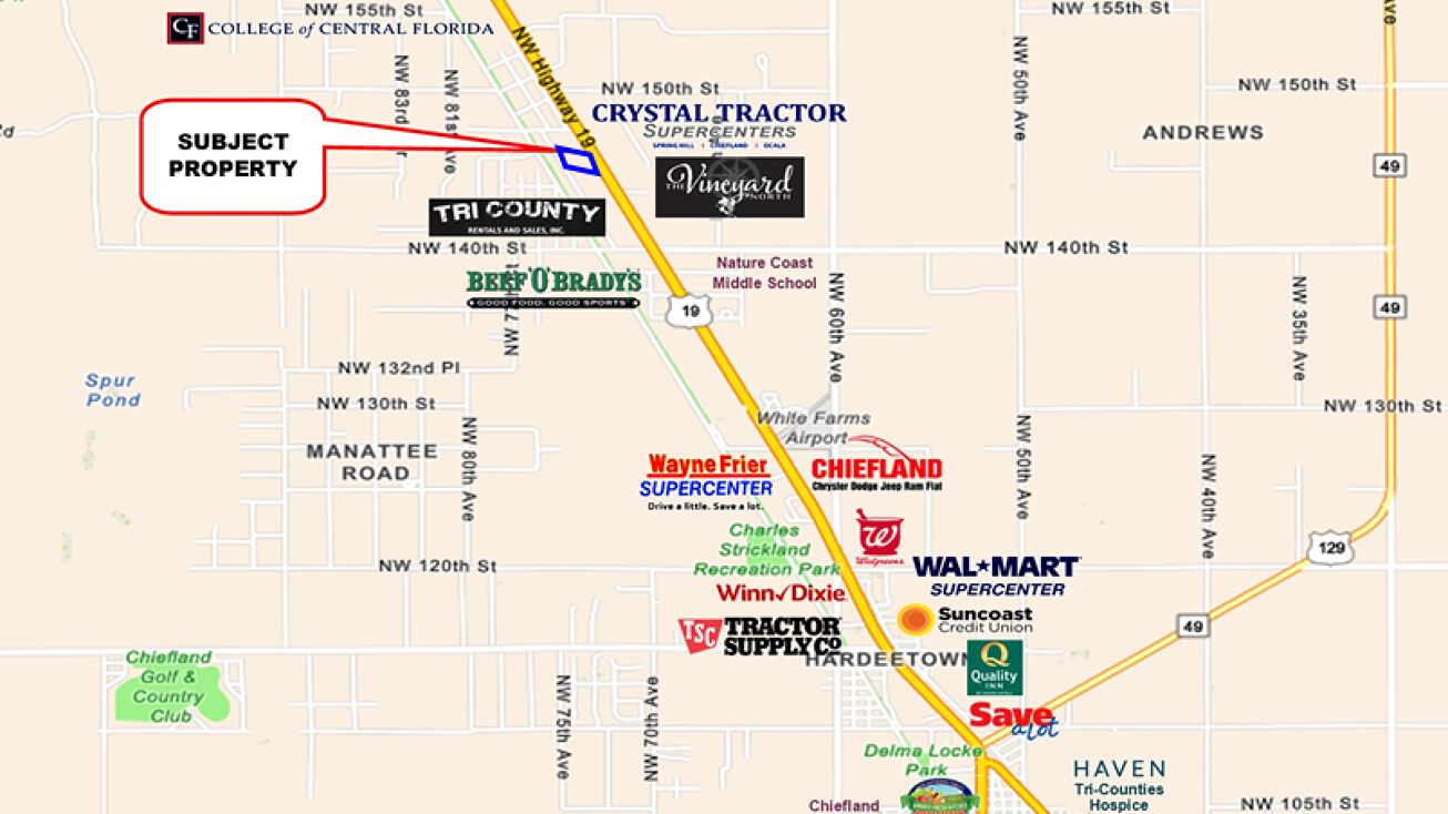 US19 & NW 147th Place, Chiefland, FL 32626