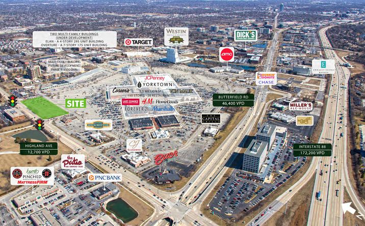 Pictures of Land property located at 3 Yorktown Shopping Center, Lombard, IL 60148 for sales - image #1