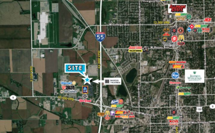 Pictures of Land property located at Nw Quadrant Of I55 And Market Street, Bloomington, IL 61705 for sales - image #1