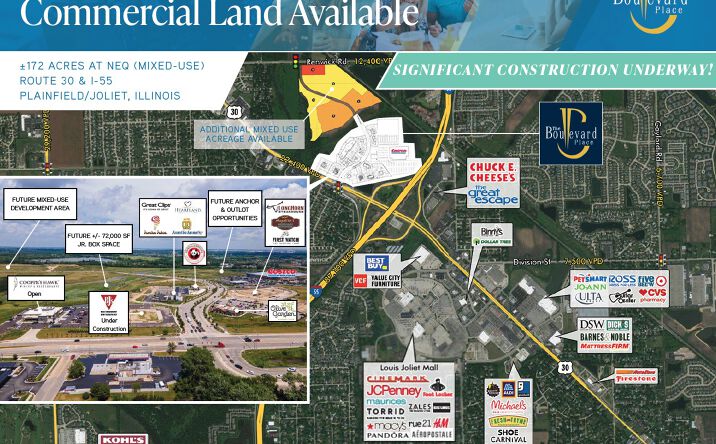 Pictures of Land, Retail property located at NWC Route 30 & I-55, Plainfield, IL 60586 for sales - image #1