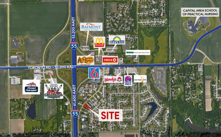 Pictures of Land property located at 6410 S 6th St Frontage Rd E, Springfield, IL 62703 for sales - image #1
