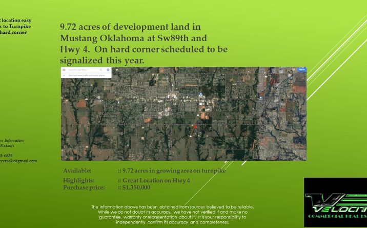 Pictures of Land property located at Hwy 4 and SW 89th Street in Mustang Ok, Oklahoma City, OK 73064 for sales - image #1