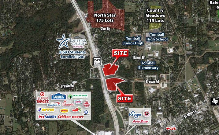 Pictures of Land property located at SEC of SH 249 & Brown Rd, Tomball, TX 77375 for sales - image #1