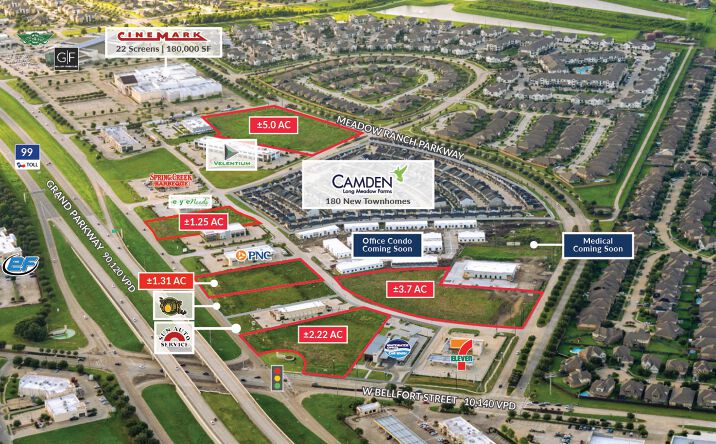 Pictures of Land property located at NEC of Grand Parkway and W Bellfort st, Richmond, TX 77407 for sales - image #1