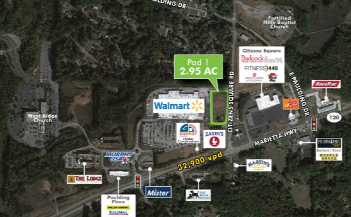 Pictures of Land property located at 3615 Marietta Hwy (Pad 1), Dallas, GA 30157 for sales - image #1