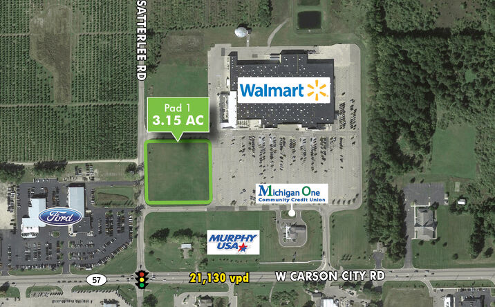 Pictures of Land property located at 10772 W Carson City Rd (Pad 1), Greenville, MI 48838 for sales - image #1