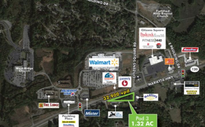 Pictures of Land property located at 3615 Marietta Hwy (Pad 3), Dallas, GA 30157 for sales - image #1