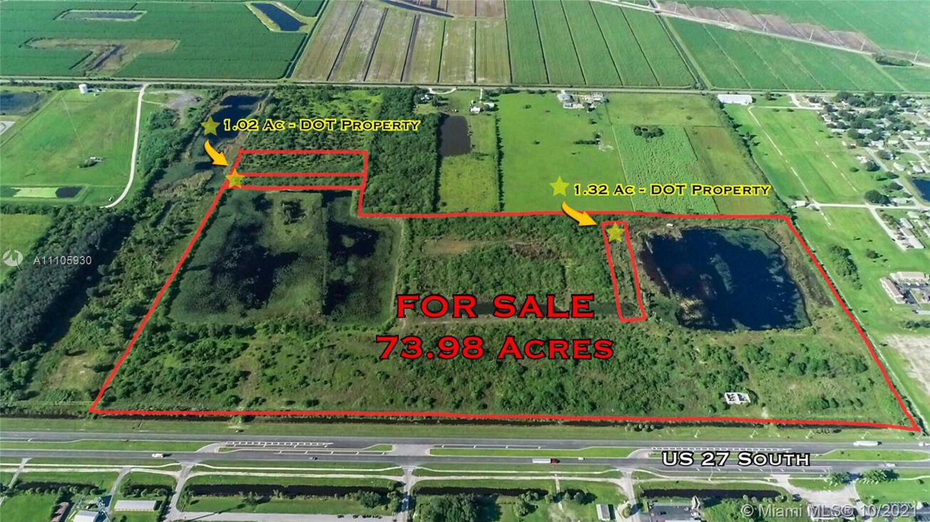 US27, Moore Haven, US 33471 Land for Sale 73.98 +/ acres 1210