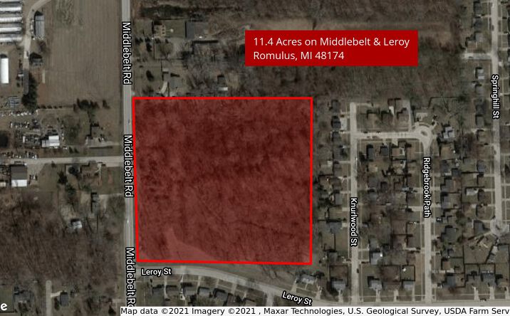 Pictures of Land property located at Middlebelt & Leroy, Romulus, MI 48174 for sales - image #1
