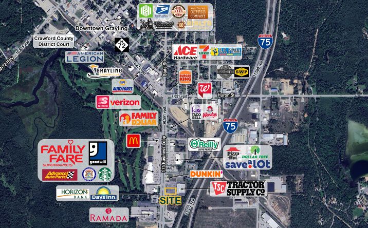 Pictures of Retail, Land property located at 2425 S. I-75 Business Loop, Grayling, MI 49738 for sales - image #1