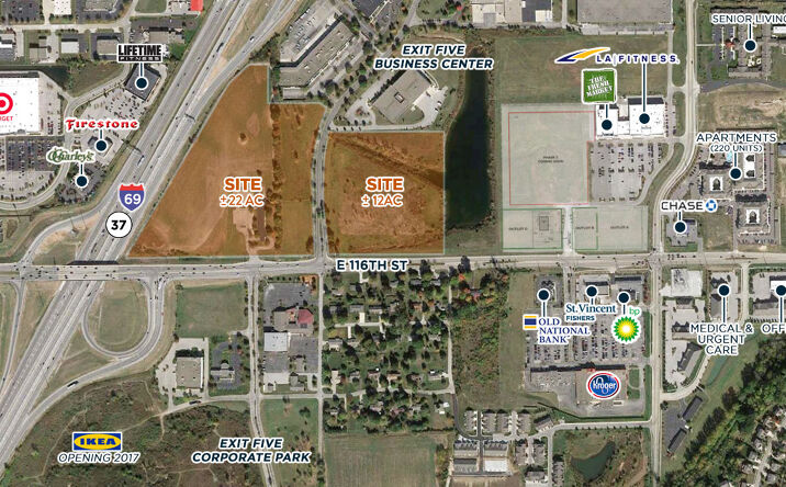 Pictures of Land property located at NEC I-69 & 116th Street, Fishers, IN 46037 for sales - image #1