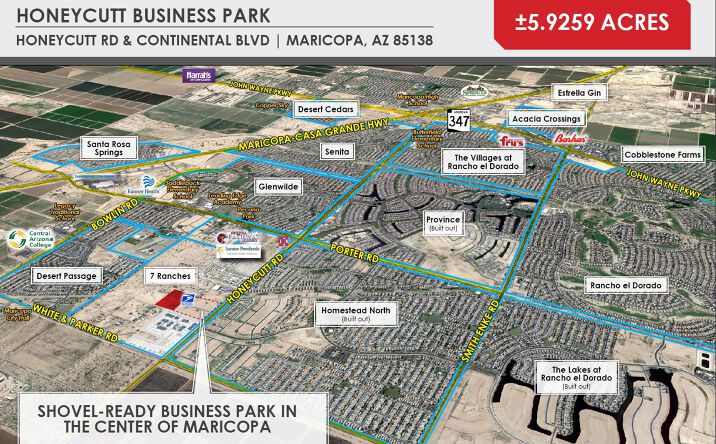Pictures of Land property located at Honeycutt Rd & Continental Blvd Parcel B, Maricopa, AZ 85138 for sales - image #1