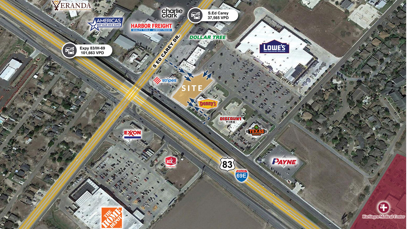 4703 S Expressway 83, Harlingen, TX 78550 Land for Sale Lowe’s Pad