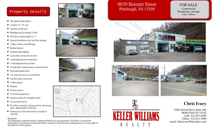Pictures of Industrial property located at 8030 Bennett St, Pittsburgh, PA 15221 for sales - image #1