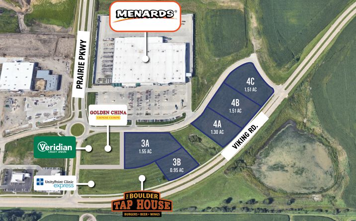 Pictures of Land property located at Lot 4C Pinnacle Prairie, Cedar Falls, IA 50613 for sales - image #1