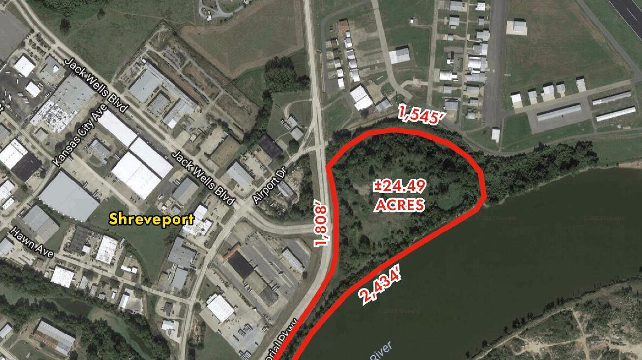 Clyde Fant Pkwy, Shreveport, LA 71101 Land for Sale 24.49 Ac. on
