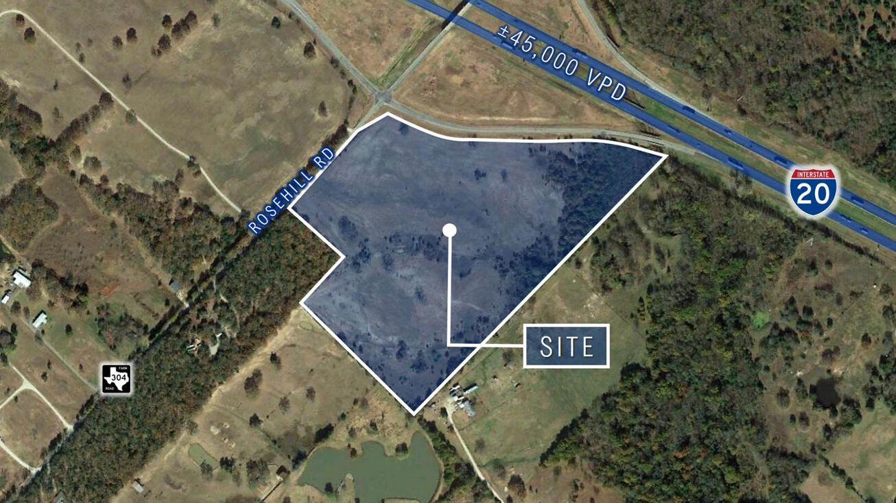I20 & Rosehill Rd, Terrell, TX 75160 Land for Sale ±34.5 Acre