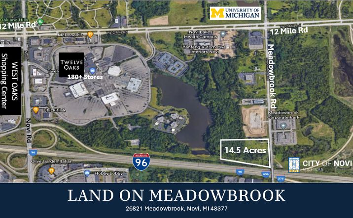 Pictures of Land property located at 26822 Meadowbrook Rd, Novi, MI 48377 for sales - image #1