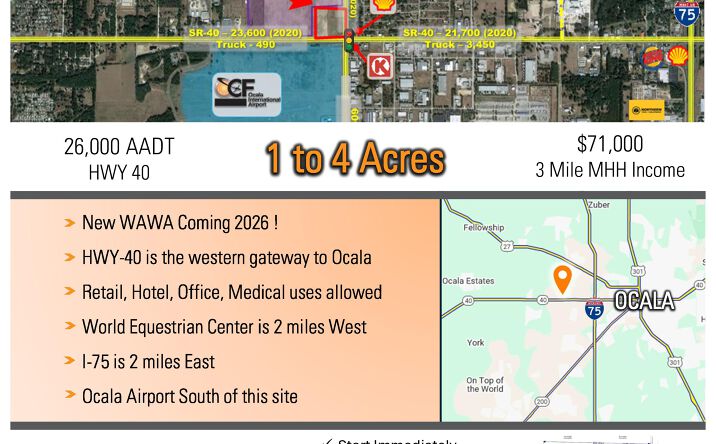 Pictures of Land property located at 24 NW 60th Ave, Ocala, FL 34482 for sales - image #1