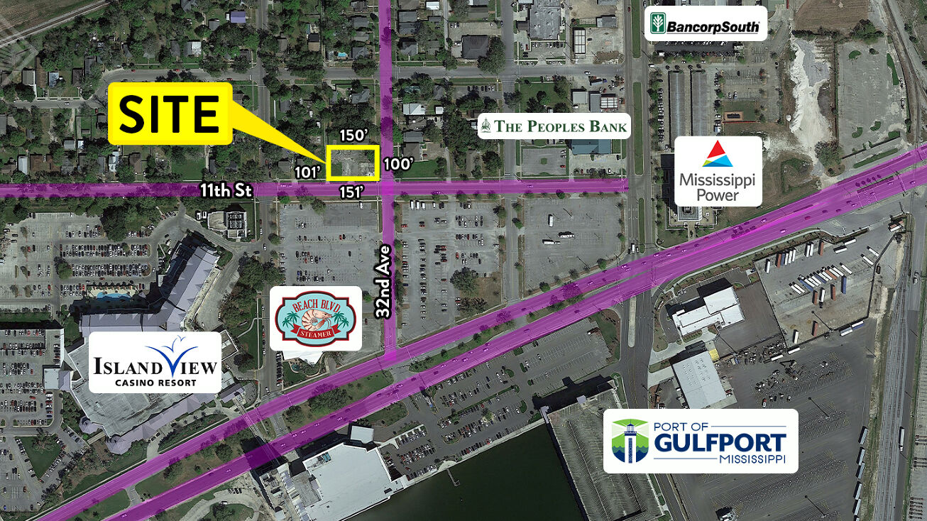 3200 11th St, Gulfport, MS 39501 Land for Sale Prime Site across